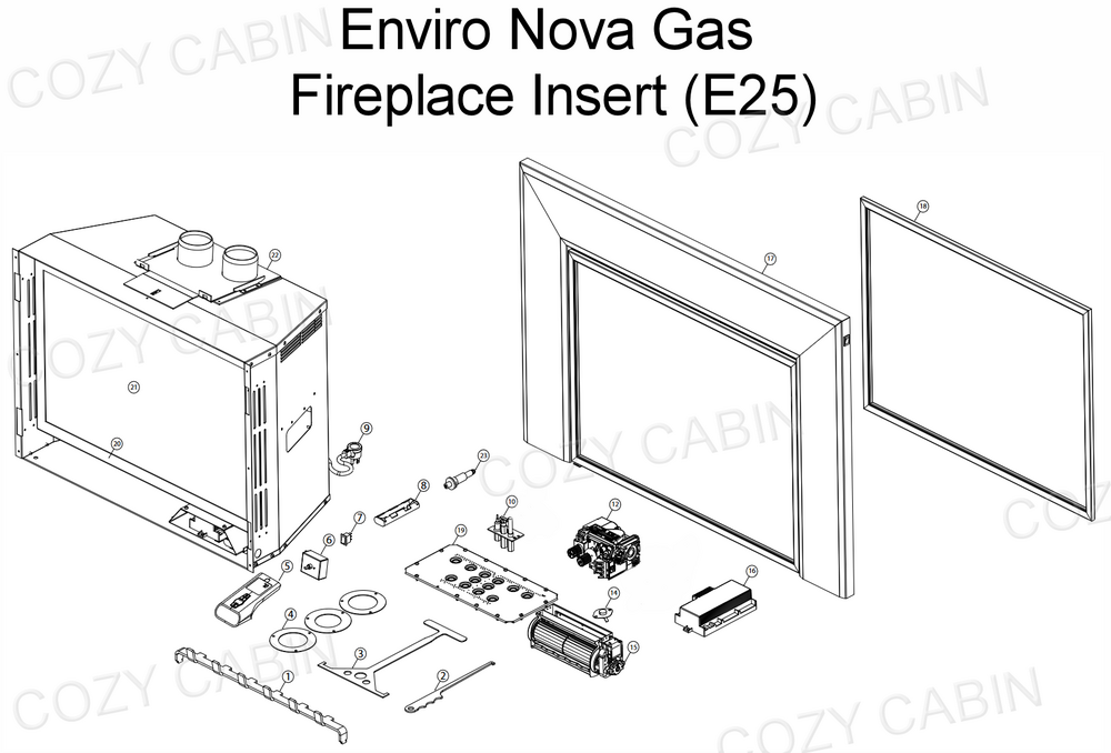 E25 Gas Insert with NOVA Control (August 1, 2020 - >) #C-15958
